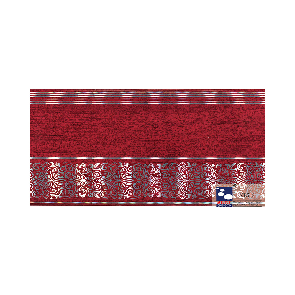 Lamina per stampa a caldo multicolore personalizzata con bellissimi fiori da 210 mm per bordo in PVC XL548