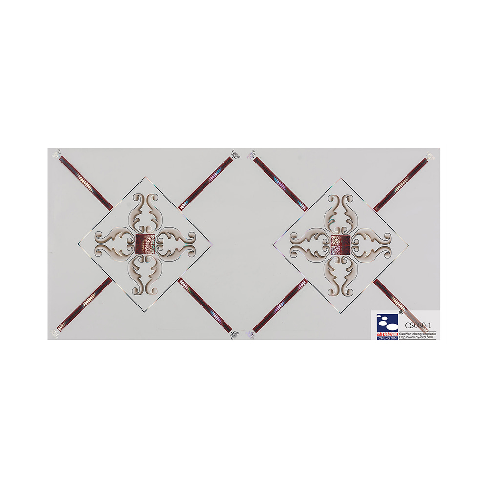 Lamina per stampa a caldo con venature del legno in stile moderno ben fatta per soffitti in PVC CS080-1