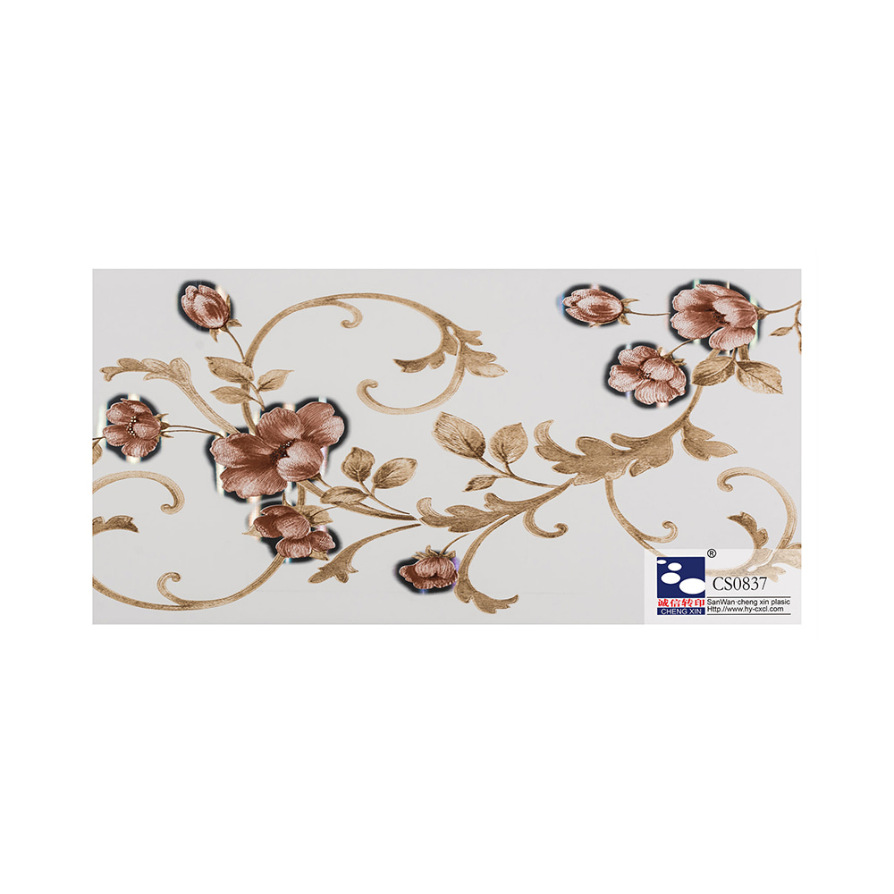 Commercio all'ingrosso 2021 nuovo design pvc stampa a colori soffitto lamina abbronzante pellicola in pvc composito CS0837