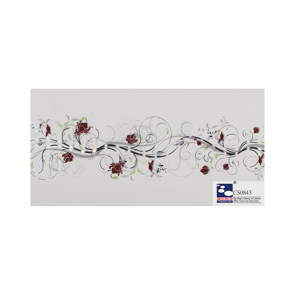 Lamina per stampa a caldo con venature del legno in stile moderno in legno di prezzi economici per soffitti in PVC CS0843