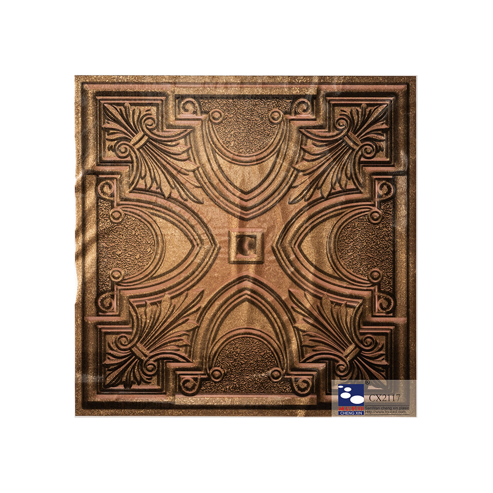 La fabbrica fornisce un foglio di stampaggio a caldo di design con venature del legno di lusso per il pannello in PVC CX2117